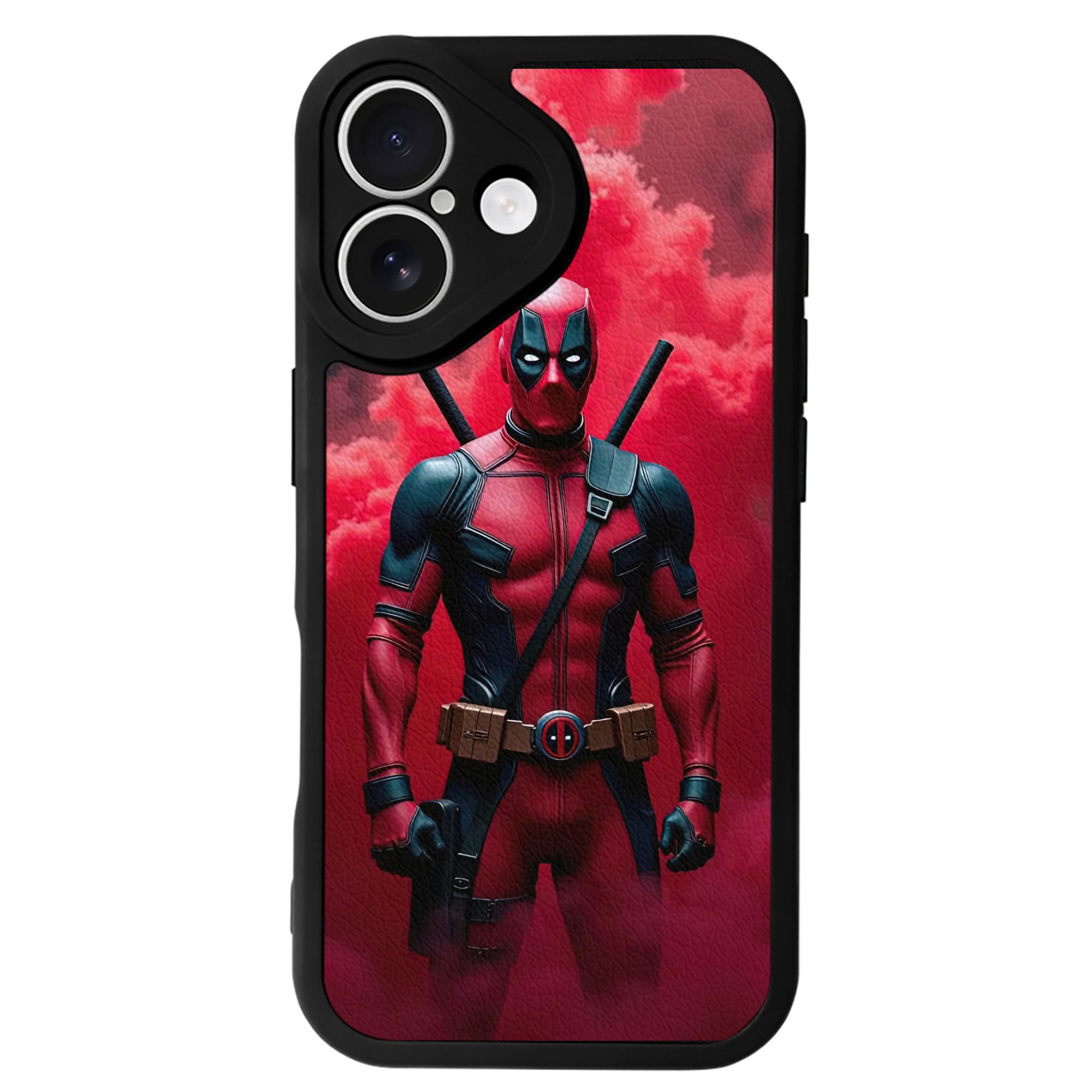 （画像用） Deadpool デッドプール 【iPhone 16シリーズ対応】シリコンスマホケース（レザー調） 材質：シリコン